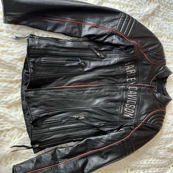 HARLEY DAVIDSON Leather Riding Jacket for Women, size Small - Picture 4 of 7